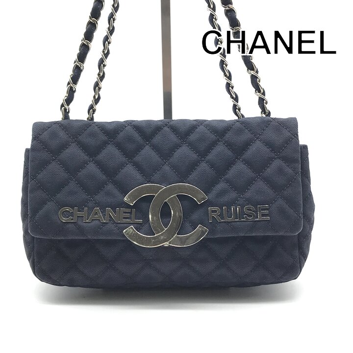 【中古】良品 CHANEL シャネル ココマーク 渡航伝達ルート 帆布 チェーン店 肩肉 御徒面子 米国海軍 ブランド名 袋 BAG a12517