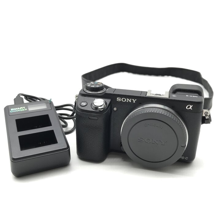 【中古】美品 SONY ソニー α NEX-6 ボディ APS-C デジタル ミラーレス 一眼レフ カメラ ブラック 動作確認済み 充電器付き c290｜BEGINSELL