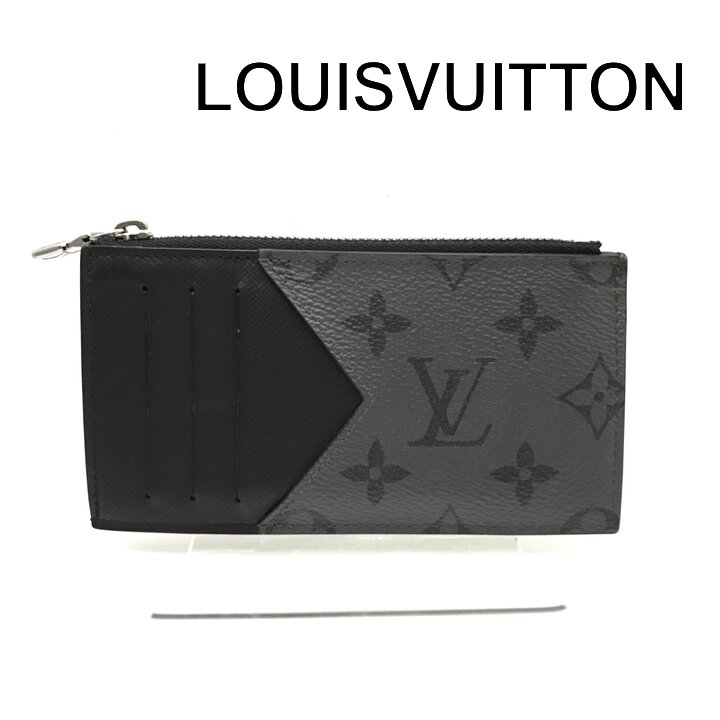 【中古】超美品 LOUIS VITON ルイヴィトン モノグラム 鋳貨 歌留多 保持者 ウォレット 札入れ 星食 黒いこと しろがね色金具 差し上げ物 k7724