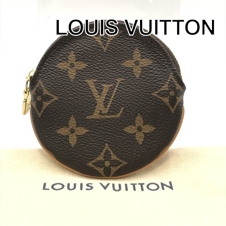 【中古】見せびらかす品 LOUIS VUITTON ルイヴィトン モノグラム ポルトモネロン ラウンド コインケース 釣り銭入れ 金入れ ブランド名 小物 流行り物 k7766