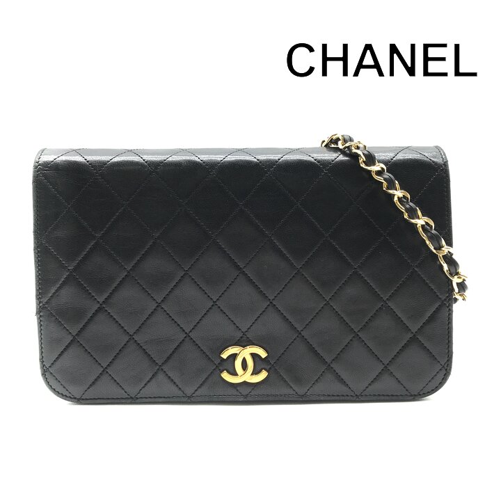 【中古】良品 CHANEL シャネル ココマーク マトラッセ うしろ押し鍵を掛ける チェーン店 肩部 御徒面子 黒いこと レディース ブランド名 鞄 BAG a12799
