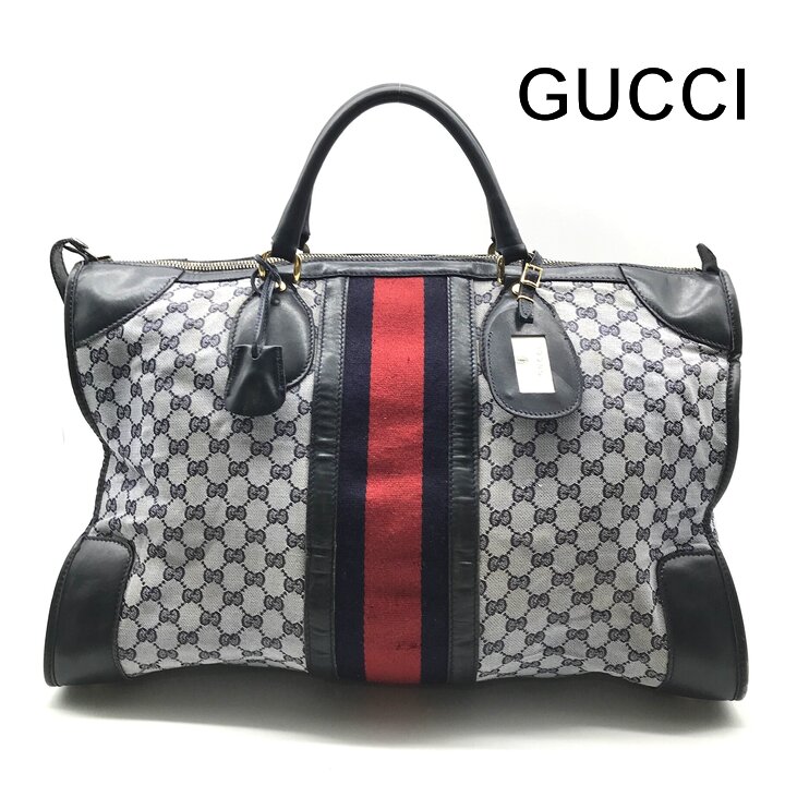 【中古】GUCCI グッチ 年寄りのグッチ シェリー酒伝達ルート GG帆布 豆の町 御徒面子 旅する鞄 旅行 ヴィンテージ 米国海軍 ユニ一発やる r1551