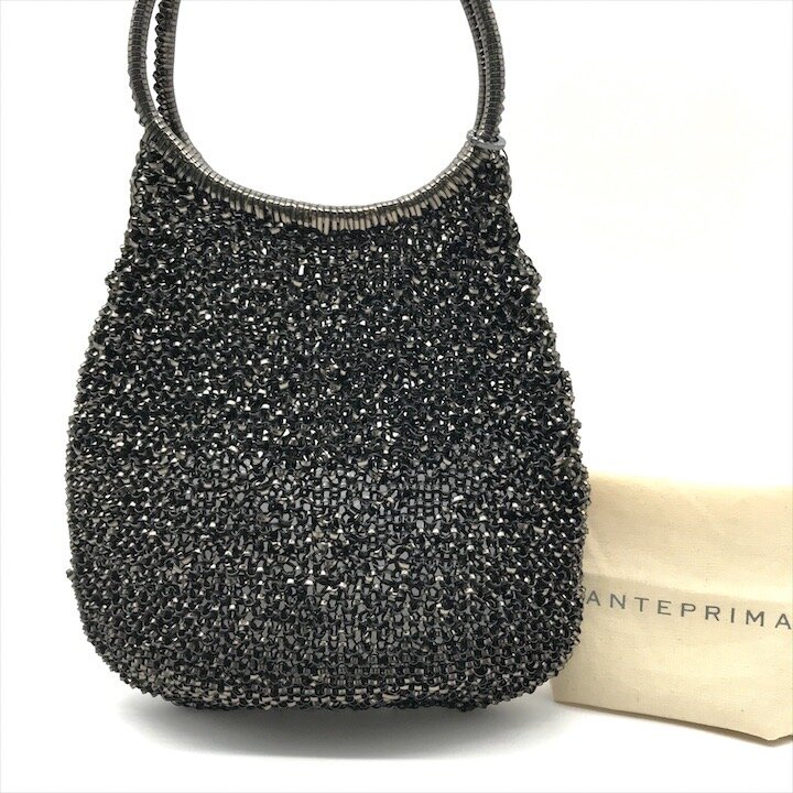 【中古】美品 ANTEPRIMA アンテプリマ 鉄条 御手手 御徒面子 黒いこと レディース ブランド名 鞄 BAG r1642r