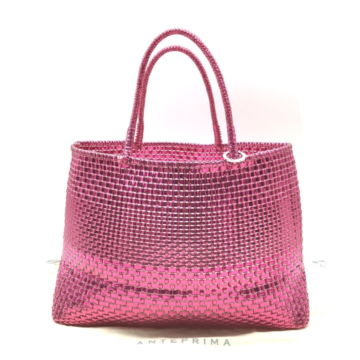 【中古】美品 ANTEPRIMA アンテプリマ 鉄条 トート 御徒面子 サクラ色 ブランド名 レディース 鞄 Bag かばん 差し上げ物 y117