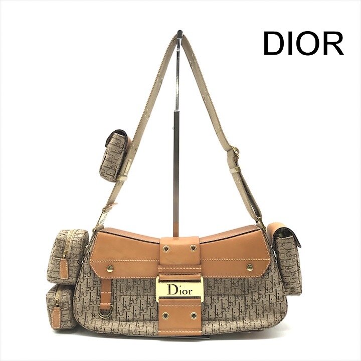 【中古】良品 Christian Dior ディオール ストリートシック トロッター コロンバス ショルダー バッグ ブラウン ブランド レディース かばん a13803｜BEGINSELL