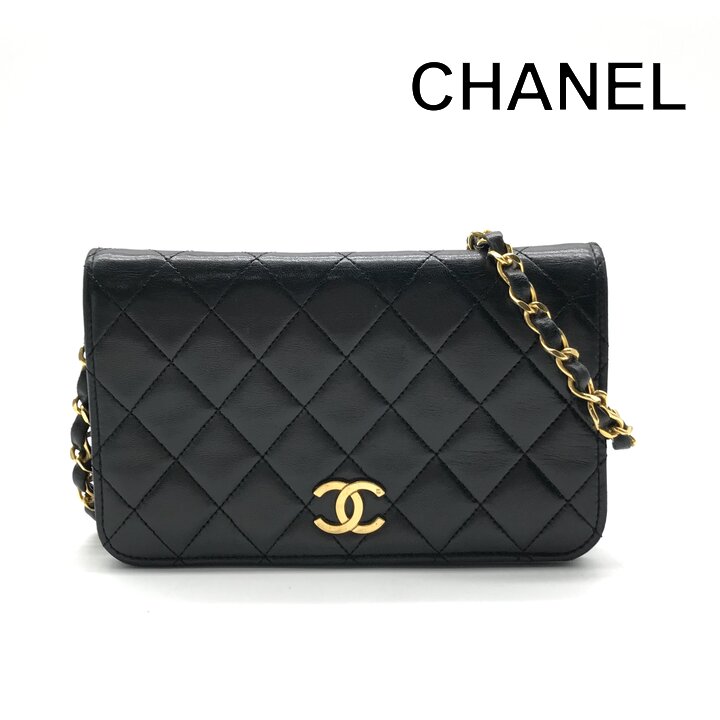 【中古】良品 CHANEL シャネル ミニ マトラッセ ココマーク チェーン ショルダー バッグ プッシュロック ラムスキン レディース ブランド 鞄 k7659｜BEGINSELL
