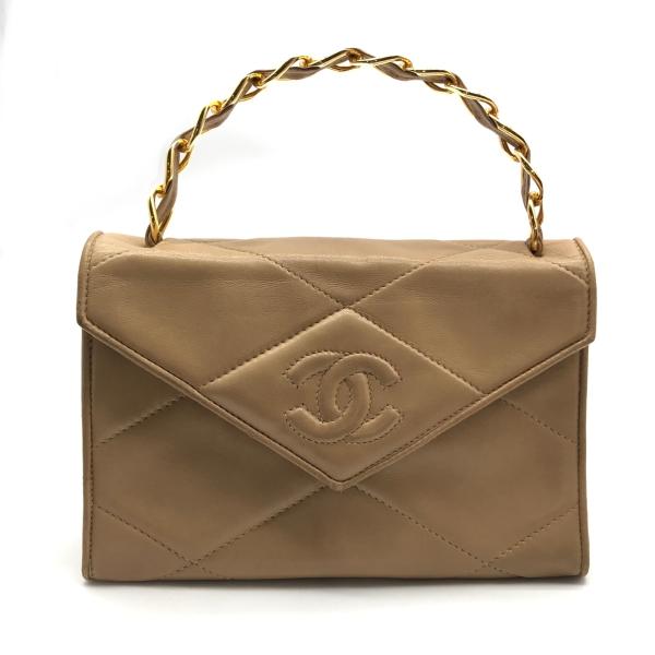 【中古】CHANEL シャネル マトラッセ チェーン店 御手々 御徒面子 ベージュ M9480