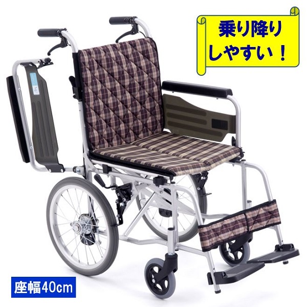 ライトブラウン/ブラック スタンダードモジュール 車いす 自走式・背