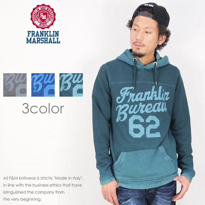 【セール 30％OFF】【フランクリン マーシャル FRANKLIN & MARSHALL】 パーカー スウェット トレーナー アメカジ franklin&marshall MEN'S メンズ 国内正規品 インポート ブランド 海外ブランド 42181-4230 19FW｜エムズジーンズ 9,910円