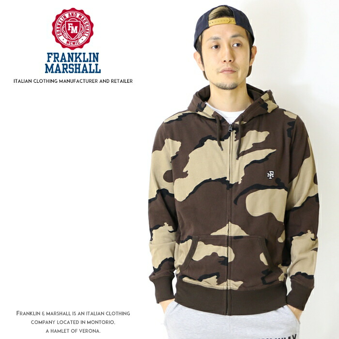 【セール 40％OFF】【フランクリン マーシャル FRANKLIN & MARSHALL】 パーカー スウェット トレーナー ジップアップ 長袖 アメカジ franklin&marshall MEN'S メンズ 国内正規品 インポート ブランド 海外ブランド 47181-4116 19FW