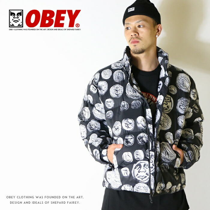 楽天市場 セール 30 Off Obey オベイ ジャケット 中綿ジャケット ナイロンジャケット 防寒 アウター ストリート スケーター グラフィック メンズ Men S 正規品 インポート ブランド 海外ブランド ストリートブランド 1218 003 19fw エムズジーンズ