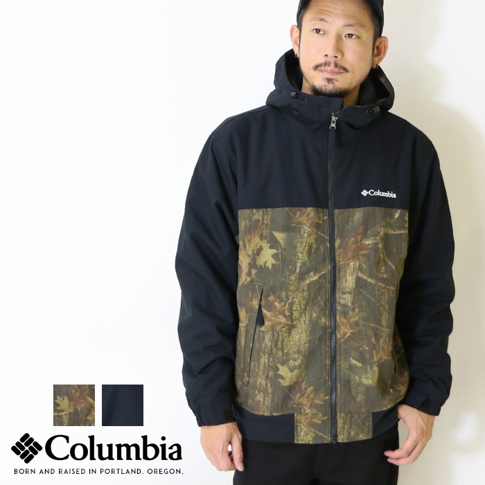 Columbia 迷彩フード付き防水ジャケット Columbia 迷彩フード付き防水ジャケット
