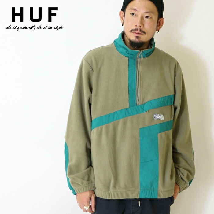 楽天市場】ハフ アウター HUF QUAKE SHERPA 1/4 ZIP FLEECE メンズ