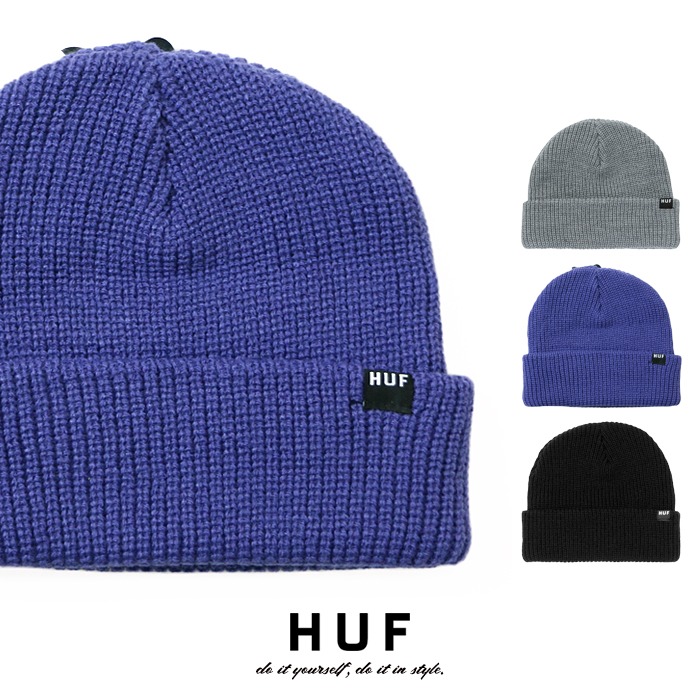 楽天市場】HUF ハフ ニットキャップ ニット帽 ビーニー ブラック