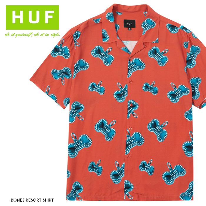 ハフ シャツ HUF リゾートシャツ CORNER STORE RESORT SHIRT HUF ハフ 半袖シャツ CORNER STORE S/S RESORT SHIRT BU00175
