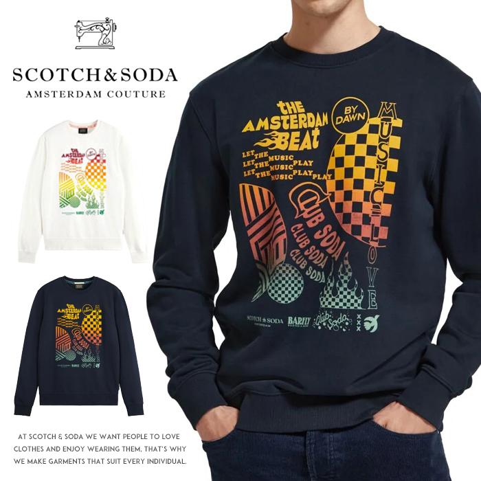 【セール 40％OFF】 スコッチ&ソーダ SCOTCH&SODA スコッチアンドソーダ トレーナー スウェット プルオーバー クルーネック 裏毛 長袖 ロゴ メンズ 国内正規品 インポート ブランド 海外ブランド 83804 9,781円