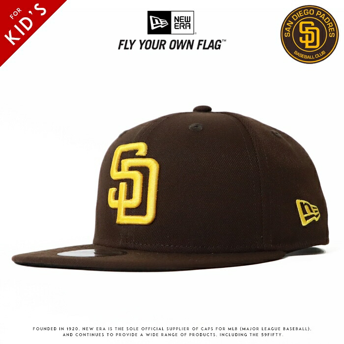 【キッズ/子供用】 ニューエラ NEW ERA キャップ スナップバック ロゴ 帽子 9FIFTY メジャーリーグ MLB コラボ サンディエゴ・パドレス Padres ダルビッシュ有 子供 男の子 女の子 プレゼント ギフト 海外ブランド 14524527画像