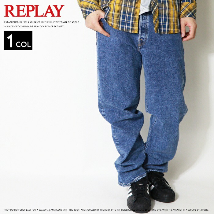 REPLAY リプレイ デニム ジーンズ ストレッチ 9 ZERO 1 ストレート ヴィンテージルック リプレイジーンズ メンズ 国内正規品 インポート ブランド 海外ブランド M9Z1.000.759.53D