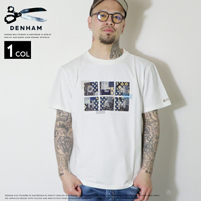 【2026年 春夏新作】 デンハム DENHAM tシャツ 半袖 刺繍 ロゴ アメカジ メンズ 国内正規品 インポート ブランド 海外ブランド 01-26-01-52-070