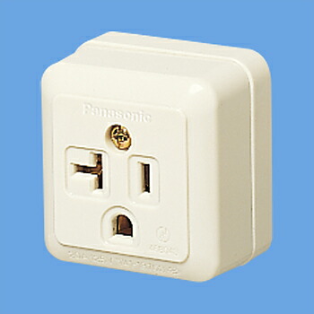 楽天市場】パナソニック 15A・20A兼用接地角型コンセント WK3811