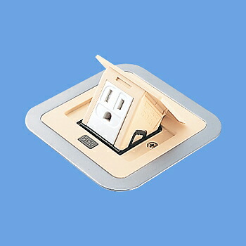 パナソニック DU1302W F型アップコン ケーブル工事用 角型 アース付 アイボリー 2P15A 125V 1コ口 アース付