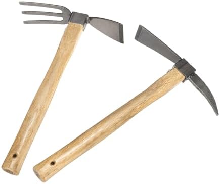 園芸用鍬ツール 15インチ 炭素鋼製 ハンドティラーとピックアックス ブナ材ハンドル付き｜MSMint マルチツール 替刃 販売店