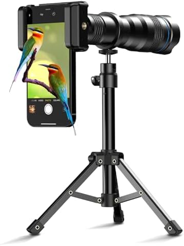 36倍望遠水晶体 高倍率 スマホ用 望遠レンズ 金属元素製三脚架付き添い人 iphone (36XJJ020)
