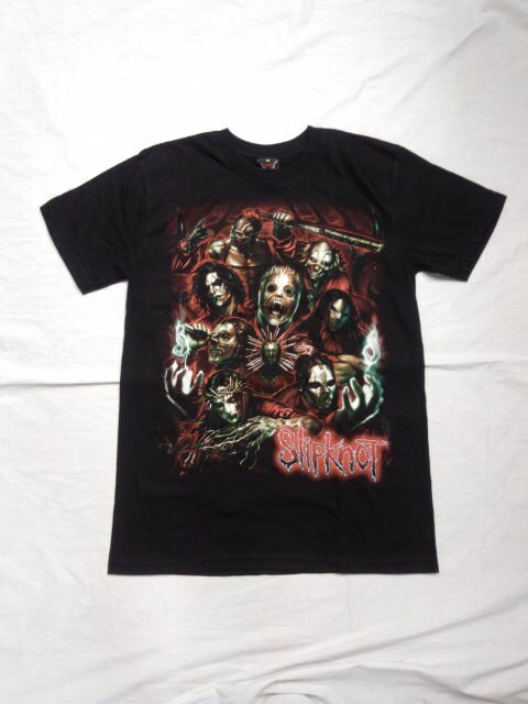 Slipknot バーコードデザイン ワークシャツ XLサイズ VTG OG 2000 Slipknot Maggot Barcode Button Down Work Shop XL