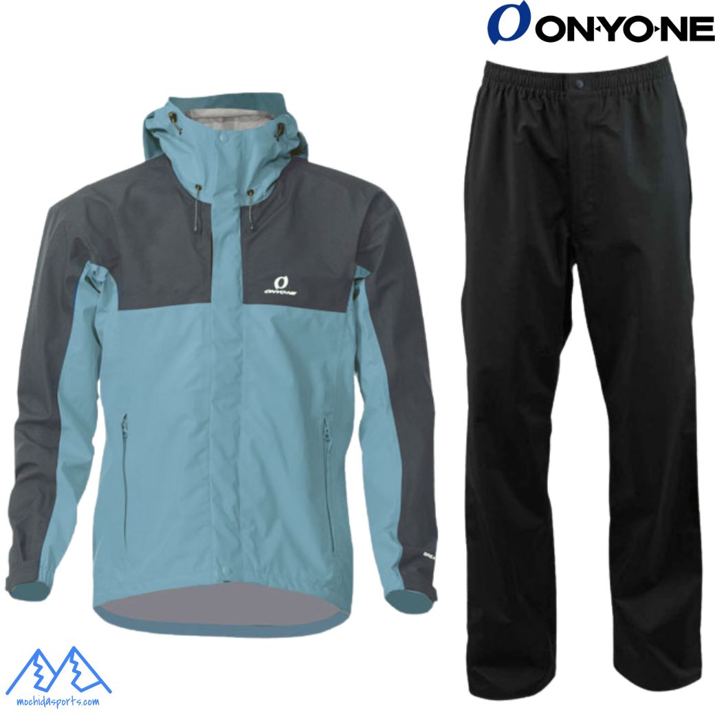 オンヨネ ブレステック レインウエア セット 耐水圧30,000mm 雨具 ブルー グレー ONYONE MEN'S BREATH TECH RAIN SUITS ODS97030-671006