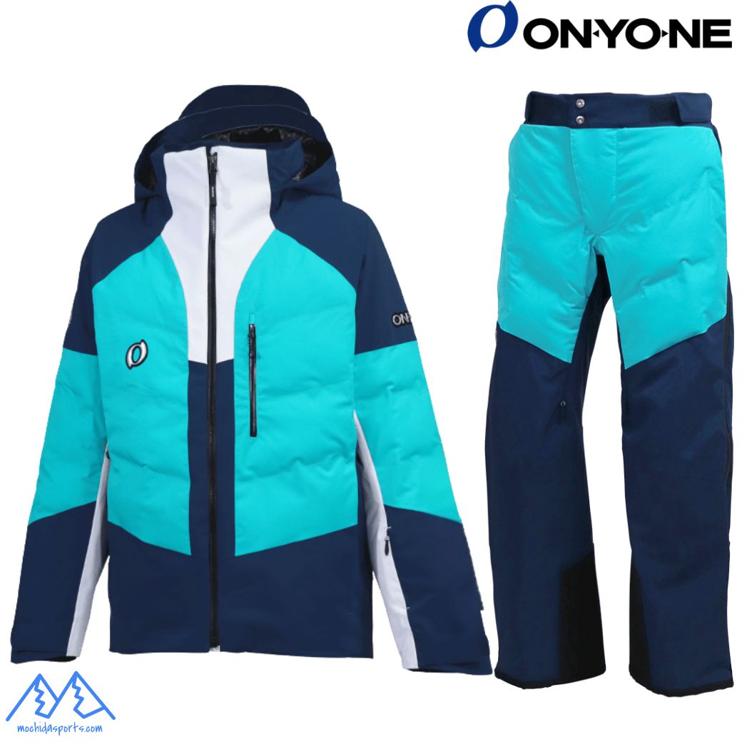 オンヨネ スキーの板お召しもの 青緑色 米国海軍 ONYONE EDGE PUFF OUTER JACKET \u0026 PANTS ONJ99300R 574699 ONP99310R 699574