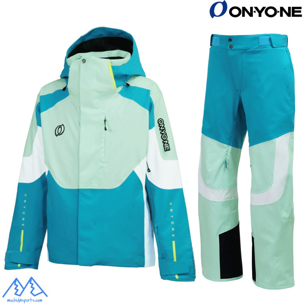 オンヨネ スキーの板お召しもの 青緑色 菩提樹 ONYONE DEMO OUTER JACKET \u0026 PANTS ONJ99042R 624530 ONP99052R 624530