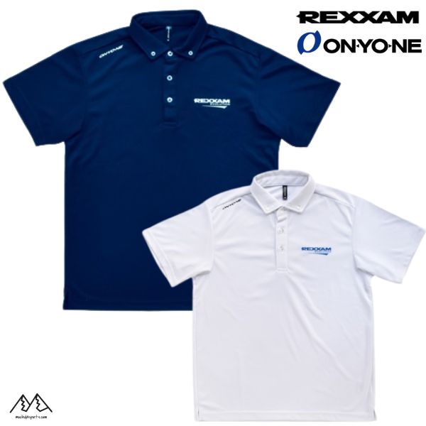 レクザム × オンヨネ ボタンダウン ポロシャツ ネイビー ホワイト REXXAM ONYONE PRO POLO-SHIRTS DARK NAVY WHITE YYPS010