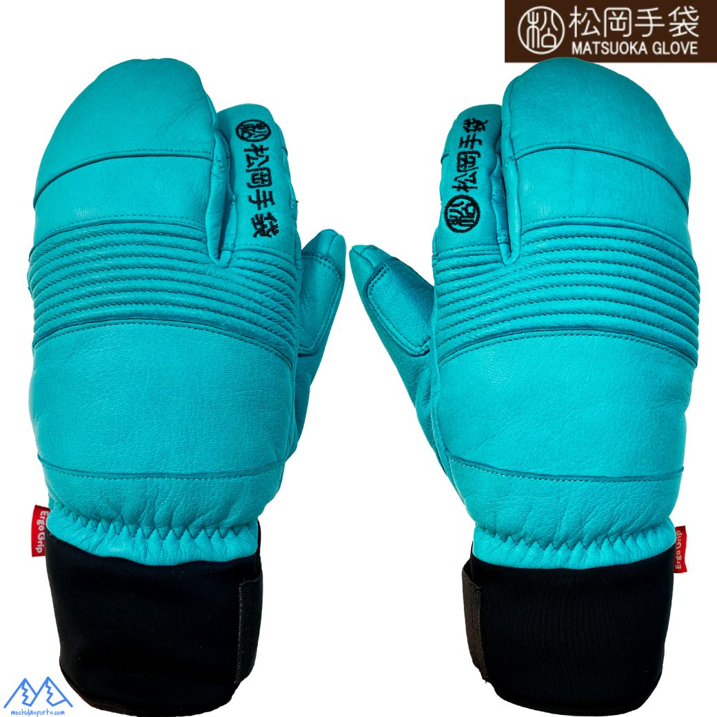 新品未使用★松岡手袋スポーツライドESK-2131国内正規品 松岡手袋 マツオカ スキーグローブ エルゴグリップ 3本指 やぎ革