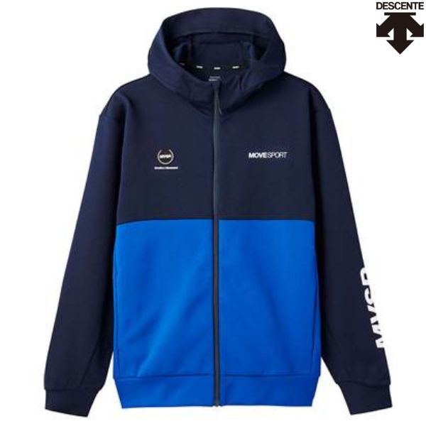 デサント ムーブスポーツ フード ジャケット テック フルジップフーディー ネイビー ブルー DESCENTE MOVESPORT S.F.TECH BL DMMVJF20-BL