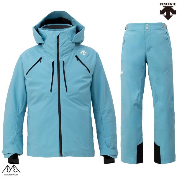 デサント スキーの板お召しもの 仕掛ける 青色 S大きさ DESCENTE S.I.O INSULATED JACKET PANTS DW4FJK51U-BL01-DW4FLP55U-BL01