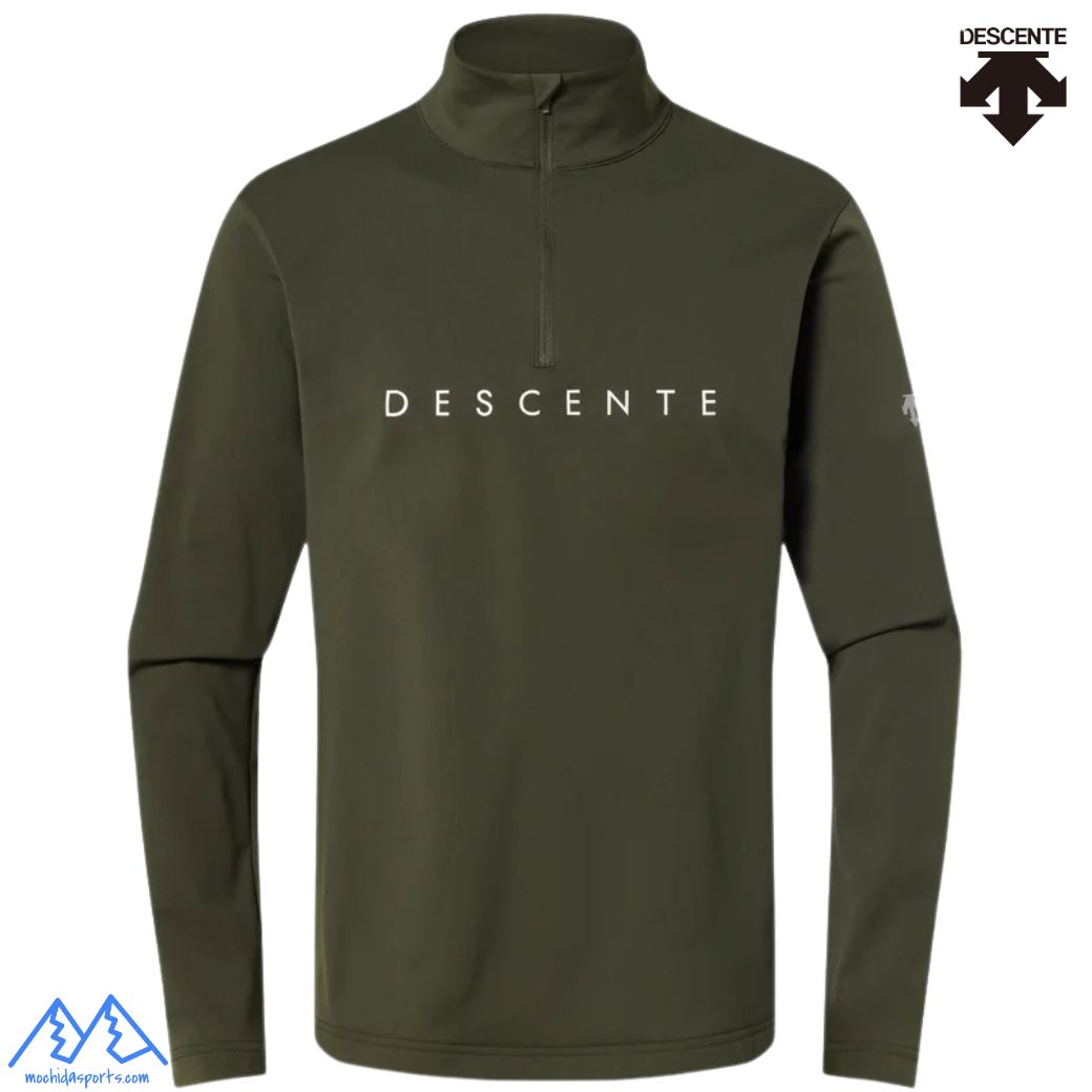 デサント スキーの板 アンダーシャツ ハーフジップ アンダー御召しもの スターディーグリーン DESCENTE UNDER SHIRT MEN\u0027S T-NECK DW5FLT01M GR01