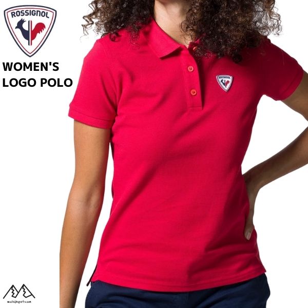 ロシニョール レディース コットン ロゴ ポロシャツ カーマイン レッド ROSSIGNOL W LOGO POLO CARMIN 307 RLKWY02-CA