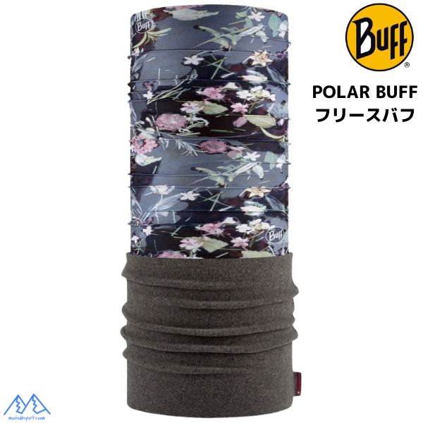 冬用 フリース ポーラー バフ 保温 BUFF POLAR SHYLAI GREY 花柄 ブラック グレー ネックチューブ ネックゲイター シームレスバンダナ 481313