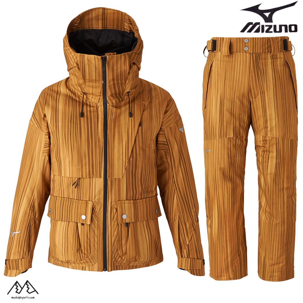 ミズノ スキーの板お召しもの 上衣 ズボン下 刷り上げる コヨテ M大きさ MIZUNO FREE SKI PRINT Z2MEB34075 Z2MFB34075
