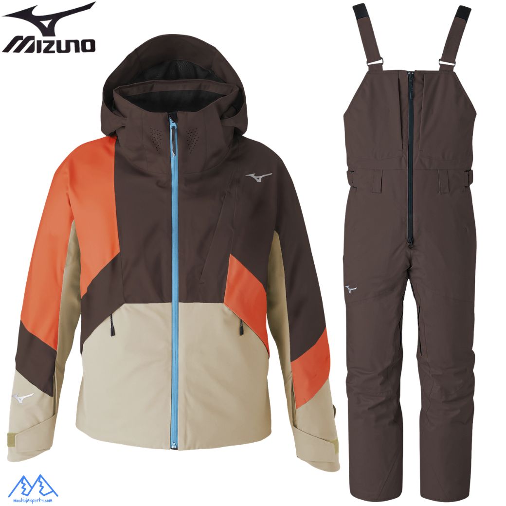 ミズノ スキーの板お召しもの MIZUNO FREE SKI フレンチ焙ずる トラバーチンベージュ フレイムオレンジ Z2MED340-53-Z2MFD340-53