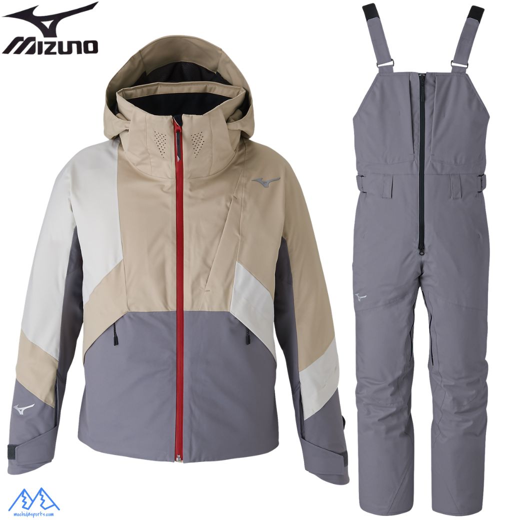 ミズノ スキーの板御召しもの MIZUNO FREE SKI トラバーチンベージュ クワイエットシェイドグレー シルバーバーチ Z2MED340-50-Z2MFD340-08