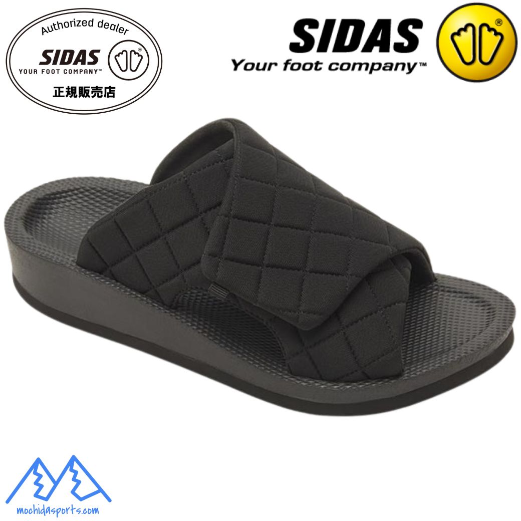 シダス リカバリー ルームシューズ サンダル ウチッパ キルティング ブラック SIDAS UTIPPA BLACK 2025010｜MSP NET SHOP 店