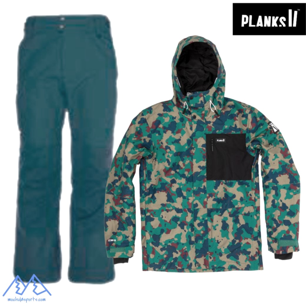 腹積もりクス フィールグッド インシュレーテッドジャケット ズボン下 間鴨 ピーコック PLANKS FEEL GOOD INSULATED JACKET ＆ PANT AUTUMN CAMO PEACOCK MO-FGJ105-FGP102