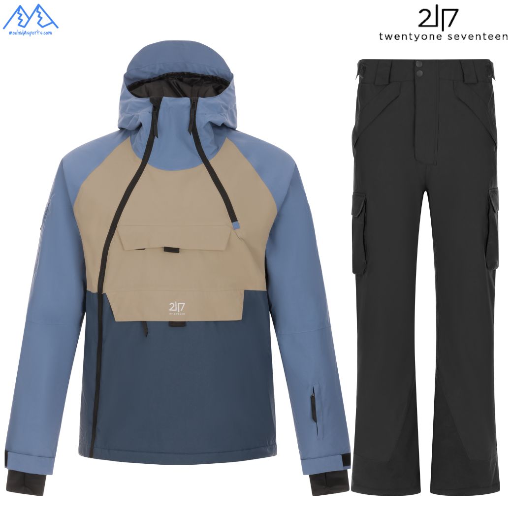 2117 of sweden スキーの板お召しもの ダスティーブルー 黒いこと LIGHT PADDED SKIWEAR NELKERIM DUSTY BLUE KRASSE BLACK 7515924-145 7525926-010