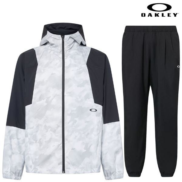 オークリー ウィンド メッシュ トレーニングウェア ホワイトプリント/ブラック OAKLEY ENHANCE WIND MESH JACKET&PANTS 12.7 WHITE PRINT/BLACKOUT FOA404113-186-FOA404206-02E｜MSP NET SHOP 店