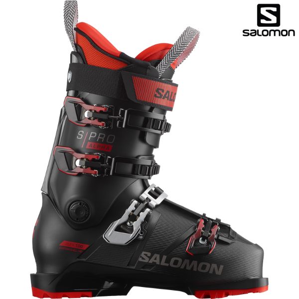SALOMON 女性用スキーブーツ 24.0赤/黒 SALOMON 女性用スキーブーツ 24.0赤/黒 ウィンタースポーツ