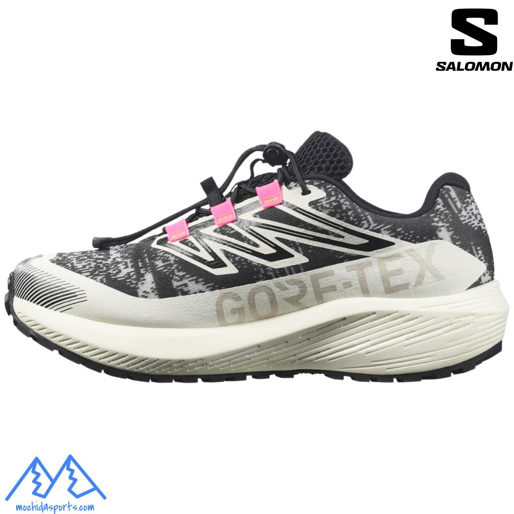 サロモン レディース ゴアテックス ランニング グラベル シューズ SALOMON AERO FLOW GRVL GORE-TEX Vanilla Ice / Black / Knockout Pink L49256200