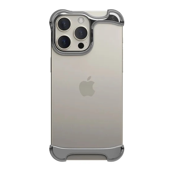 国内定め事品 Arc 弧線 iPhone 15 iPhone 15 Pro Arc Pulse 軽銀・鏡鑑しろがね色 軽銀バンパー 軽銀アロイ7075