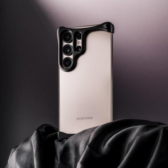 国内定め事品 Arc 弧線 Galaxy S25 Ultra 軽銀・引っ敷き黒いこと バンパー 容れもの Arc Pulse 弧線心臓の鼓動