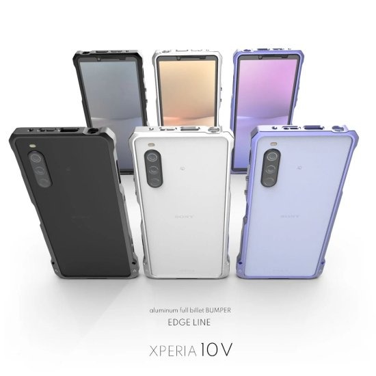 alumania アル気違い EDGE LINE for XPERIA10V アルミビレット＋アルマイトによる素晴らしい軽銀バンパー SOG11 SO-52D XQ-DC44他